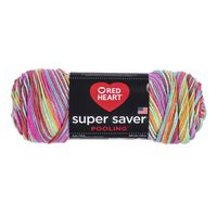 RED HEART E300P.8536 Super Saver Yarn, Pooling - Papaya