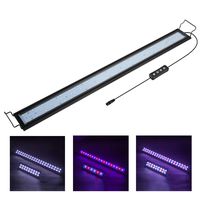 Hygger 20W Full Spectrum Aquarium Light with Aluminum Alloy Shell Extendable Brackets, White Blue Red LEDs, External Controller, for Freshwater Fish Tank (30-36 inch)