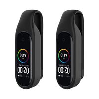 MiPhee 2-Pack Clip Hoder for Mi Band 4/3 Replacement Accessory, Black