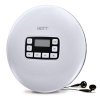 Portable CD Player with Bluetooth, Personal CD Player with Headphone, Anti-Skip/Shockproof Protection Compact CD Music Disc Walkman Player with LCD Display for Adults Students Kids