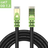 Outdoor Cat 7 Ethernet Cable 20ft, 26AWG Heavy-Duty Cat7 Networking Cord Patch Cable RJ45 Transmission Speed 10GbpsTransmission Bandwidth 600Mhz LAN Wire Cable STP Waterproof Direct Burial (20FT)