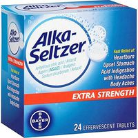 Special pack of 6 ALKA SELTZER EXTRA STRENGTH FOIL 24 Tablets