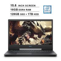 Dell G5 5590 15.6 Inch FHD Gaming Laptop 9th Gen Intel 6-Core i7-9750H up to 4.5 GHz 16GB RAM 128GB SSD + 1TB HDD NVIDIA GeForce GTX 1660Ti Windows 10