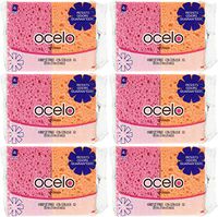 O-cel-O Handy Sponge 7274-t, 4-count (Pack of 6) Colors may vary