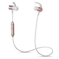 Bluetooth Headphones, Wireless Sports Running Headphones Lightweight Stereo Noise Cancelling Sweatproof with Mic Earbuds Cordless Earphones in Ear Headsets for Gym Workout Compatible iPhone （Rose Gold
