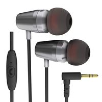 ROCK JAW Audio Alfa Genus V2 Earphones with in-Line Mic, Black