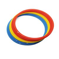 Unlimited Potential Speed and Agility Ring Set with Carry Bag | High Visibility Design | Ultra Durable Footwork Rings Equipment for Soccer, Basketball, Football & Sports Training (12 Multicolor)