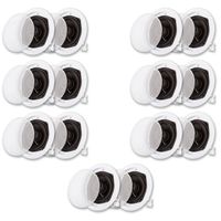 Acoustic Audio R191 in Ceiling/in Wall Speaker 7 Pair Pack 2 Way Home Theater 2800 Watt R191-7PR