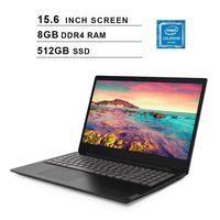Lenovo Premium 2019 Newest Ideapad S145 15.6 Inch Laptop, Intel Celeron 4205U 1.8GHz, Intel UHD 610, 8GB DDR4 RAM, 512GB SSD, Webcam, Bluetooth, HDMI, WiFi, Windows 10 Home, Black