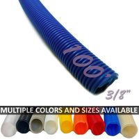 Electriduct 3/8" Split Wire Loom Tubing Polyethylene Flexible Conduit (0.375 Inch ID) - Blue - 100 Feet