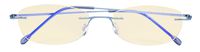 CessBlu Ladies Blue Light Blocking Glasses Anti Glare UV with Yellow Filter Eyeglasses for Women Reading Screen Rimless (Blue)+1.5