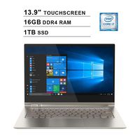 2019 Lenovo Yoga C930 2-in-1 13.9 Inch 4K Ultra HD Touchscreen Laptop (Intel Core i7-8550U, Quad Cores, 16GB DDR4 RAM, 1TB SSD, Backlit Keyboard, WiFi, Bluetooth, HDMI, Windows 10 Home) (Mica)