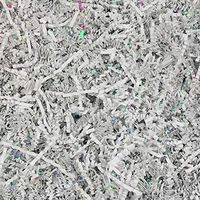Worlds Crinkle Cut Paper Shred for Packing Filler Gift Wrap Basket Filler Colored Crinkle Paper 1LB White Lridescent