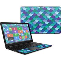 MightySkins Skin Compatible with HP 15t Laptop 15.6" (2017) - Blue Scales | Protective, Durable, and Unique Vinyl Decal wrap Cover | Easy to Apply, Remove, and Change Styles | Made in The USA