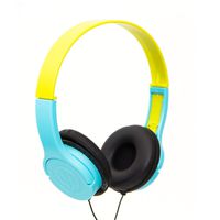 Wicked Audio Rad Rascal Kids Headphones with Safety Volume, (Sky Blue/Slime)