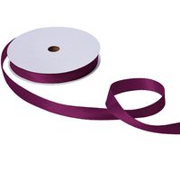 Jillson Roberts Bulk 1-Inch Double Faced Satin Ribbon Available in 20 Colors, Burgundy, 100 Yard Spool (BFR1008)