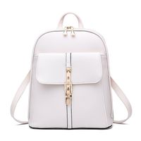 HBOS PU Leather Fashion School Backpack Shoulder Bag for Women & Girls