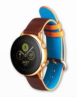 Strap Studio Made for Samsung Galaxy Watch Active Compatible Handcrafted Easy Change Band (2019): Active Leather Fashion Brown-Orange