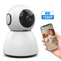 M WAY WiFi IP Camera 1080P FHD Indoor Security Camera with Sound & Motion Detection, Home Surveillance Baby Pet Monitor with Cloud Service iOS/Android