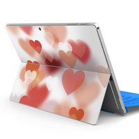 igsticker Ultra Thin Premium Protective Back Stickers Skins Universal Tablet Decal Cover for Microsoft Surface Pro 4/ Pro 2017/ Pro 6(2018 Released) 001913 Heart　Red　Orange