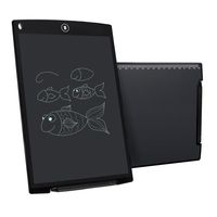 12 Inch LCD Writing Tablet eWriter Digital Handwriting Doodle Pads Drawing Boards Learning Drawing Table Notepad for Kids Adults Office School (Black)