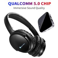 TV Headphones, BKM100 Wireless Headphones for TV with Bluetooth Transmitter & Receiver Set (CSR BC8670) with Optical, Plug & Play, Foldable, No Delay, Hi-Fi Stereo Digital Headset for TV/Phones/PC