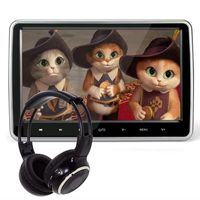 10.1 Inch HD Digital Multimedia  Monitor Super-thin Car Headrest Dvd Player With Ir headphone and HDMI Port and Remote Control USB And SD