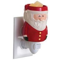 CANDLE WARMERS ETC Pluggable Fragrance Warmer- Decorative Plug-in for Warming Scented Candle Wax Melts and Tarts or Essential Oils, Santa Claus