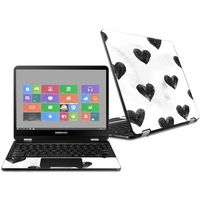 MightySkins Skin Compatible with Samsung Chromebook Pro 12.3" - Ink Hearts | Protective, Durable, and Unique Vinyl Decal wrap Cover | Easy to Apply, Remove, and Change Styles | Made in The USA