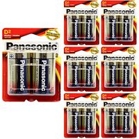 12 x Panasonic D Alkaline Plus Batteries LR20 All Purpose Home Office Battery