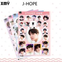 BTS Stickers Set Decal,4 Pack Bangtan Boys Jungkook V Jimin SUGA RM J-Hope Cute Stickers for Laptop Car Decoration Cellphone Stickers,Gift for Army Daughters Bangtan Boys Fans Party Favors (J-Hope)