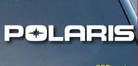 POLARIS LOGO VINYL STICKERS SYMBOL 8" DECORATIVE DIE CUT DECAL FOR CARS TABLETS LAPTOPS SKATEBOARD - WHITE