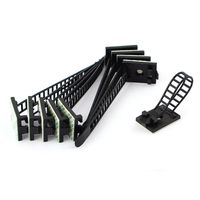 uxcell 10pcs Adhesive Backed Black Wire Clip Cable Clamp Adjustable Tie Mount