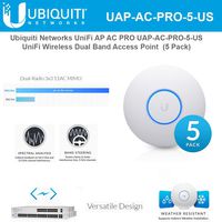 UniFi AP AC PRO UAP-AC-PRO-5-US UniFi Wireless Dual Band Access Point Enterprise Wi-Fi System (5-Pack)