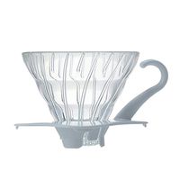 Hario V60 Glass Coffee Dripper, Size 01, White