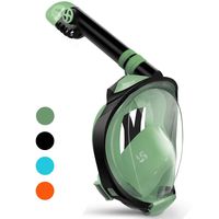 Greatever G2 Full Face Snorkel Mask with Latest Dry Top System,Foldable 180 Degree Panoramic View Snorkeling Mask with Camera Mount,Safe Breathing,Anti-Leak&Anti-Fog