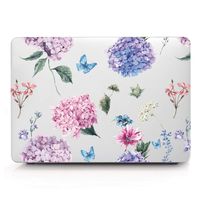 One Micron Compatible MacBook Pro 13.3 Inch Case, Matte Plastic Hard Case Protective Case Compatible A1502/A1425 Old MacBook Pro 13.3" Retina (2015), Clear Flowers