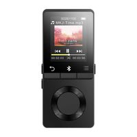 AGPTEK Bluetooth MP3 Player with Speaker, 8GB Metal Lossless Music Player Supports FM Radio Recording, Expandable Up to 128GB, Black M6S