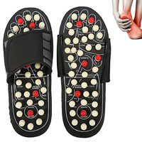 Massage Shoes Foot Massager Massage Shoes with 41 TAi CHI Massage Points Foot Reflexology Accupressure for Foot Care Relaxation for Men and Women (40-41-White)