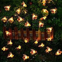 Xisheep Easter Day Home Décor ， Lights String Curtain Bee Lights String House Party Decor Striking with 20 LED Beads LED Light - Brown