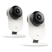 YI 2pcs Home Camera, 720p Wireless IP Security Surveillance System with Free Motion Alerts Cloud 6-Seconds Clips, Night Vision, Baby Monitor on iOS, Android App - Cloud Service Available
