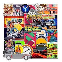 Ratgoo 50 Pcs Waterproof Vinyl Stickers of Back to The Future Vinyl Stickers to Boys Teens Kids Men Adult Gift for Laptop Water Bottle Computer Phone Case Hydro Flask Car Bumper Bicycle Refrigerator