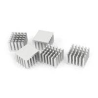 5 Pcs Silver Tone Aluminum Radiator Heat Sink 20mm x 21mm x 15mm