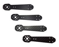 Usmile 4 Pcs 4mm Carbon Fiber Arms for 250mm FPV Carbon Fiber Quadcopter Frame Replacement QAV250 ZMR250