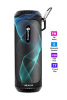 Portable Radio Boombox Blue Tooth Speaker with Flashlight and USB/TF/FM Radio,Wireless Stereo Pairing,Waterproof Rechargeable Durable Design Suitable for Home, Travel and Outdoors (Black)