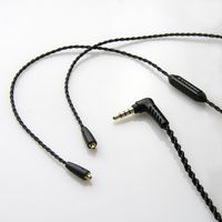 MEE audio MMCX Headset Cable with in-line Remote and Microphone for Pinnacle P1 in-Ear Headphones (Black)