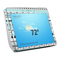 MightySkins Skin Compatible with Amazon Echo Show (2nd Gen) - Turquoise Tribal | Protective, Durable, and Unique Vinyl Decal wrap Cover | Easy to Apply, Remove, and Change Styles | Made in The USA