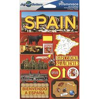 Reminisce JST-063 Jet Setters 3-Dimensional Die-Cut Sticker, Spain