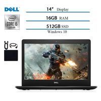 Dell Inspiron 3000 14 in Laptop Computer 2020 Newest, Intel Core i5-1035G4 (Up to 3.7GHz), 16GB RAM, 512GB SSD, HDMI, WiFi, Intel UHD Graphics, Bluetooth, Windows 10 w/ Saiborie Accessories