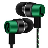 Bluetooth Headphones, QUNANEN Universal 3.5mm in-Ear Stereo Earbuds Earphone for Cell Phone Classic Headset for Workout, Running, Gym Wireless Sports Earphones Earpiece (Green)